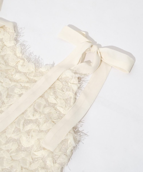 flower(フラワー)の「フラッフリボンビスチェ(キャミソール・レディース・ブラウン/アイボリー・FREE)」の7枚目の写真