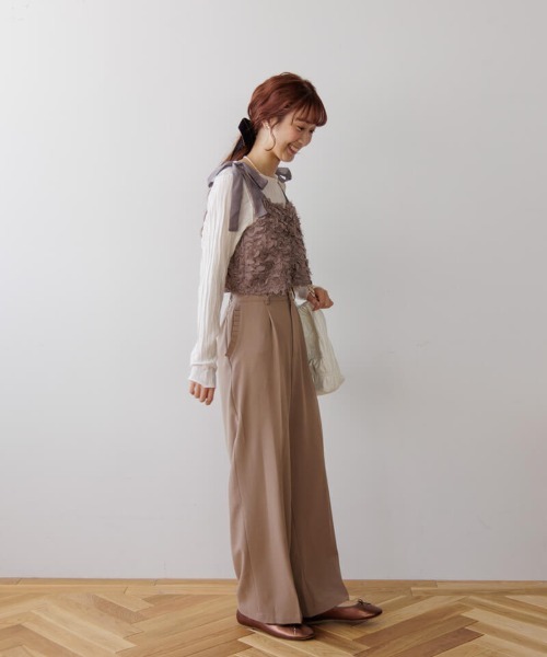 flower(フラワー)の「フラッフリボンビスチェ(キャミソール・レディース・ブラウン/アイボリー・FREE)」の22枚目の写真