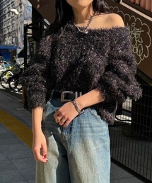 PAGEBOY | キラキラオフショルニット(ニット/セーター)