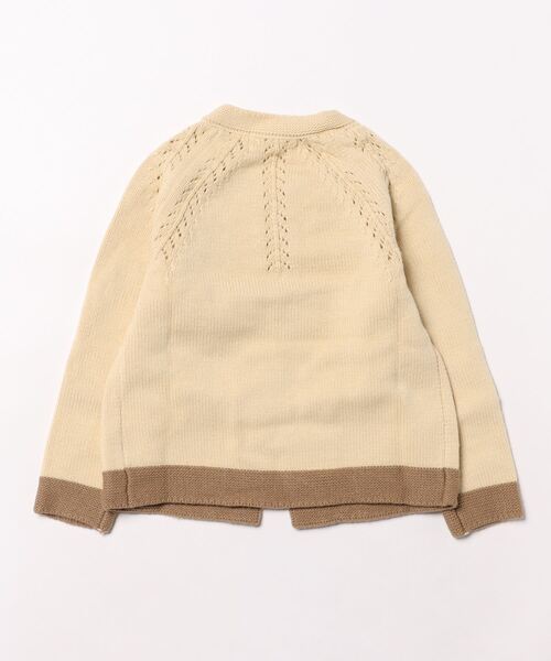 aimoha(アイモハ)の「【aimoha-KIDS-】リボン付Aラインカーディガン(カーディガン/ボレロ・キッズ・オフホワイト/ベージュ/ピンク・90/100/110/120/130)」の4枚目の写真