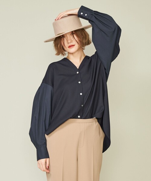 conte（コンテ）の「＜conte＞コンビ Vネックシャツ（シャツ/ブラウス