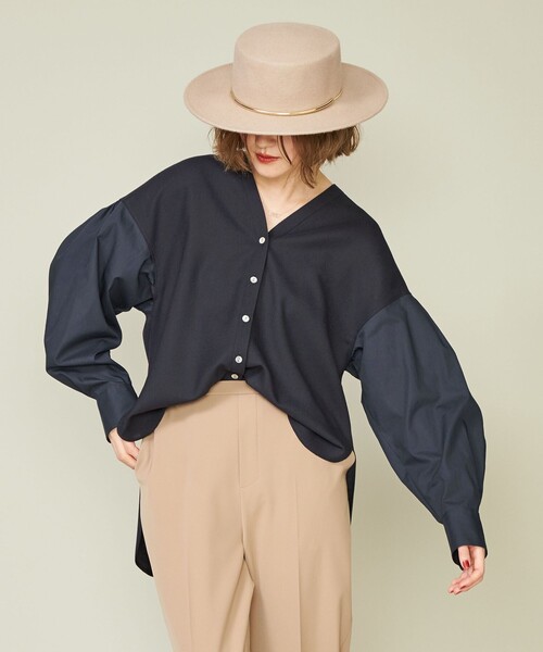 conte（コンテ）の「＜conte＞コンビ Vネックシャツ（シャツ/ブラウス