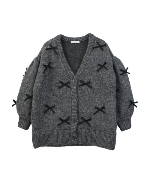 COEL リボンビッグカーディガン ブラック FREE 美品 厚手 セール】リボンビッグカーディガン（カーディガン/ボレロ）｜COEL