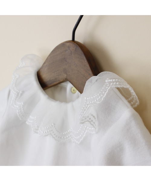 maarook（マルーク）の「スムースレース衿長袖Tシャツ（Tシャツ/カットソー・キッズ・ホワイト・80ｃｍ/90cm/100cm/110cm/120cm/130cm/70cm）」の7枚目の写真