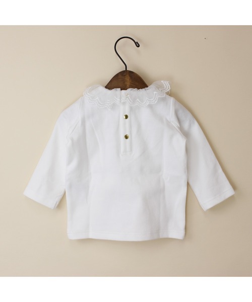 maarook（マルーク）の「スムースレース衿長袖Tシャツ（Tシャツ/カットソー・キッズ・ホワイト・80ｃｍ/90cm/100cm/110cm/120cm/130cm/70cm）」の10枚目の写真