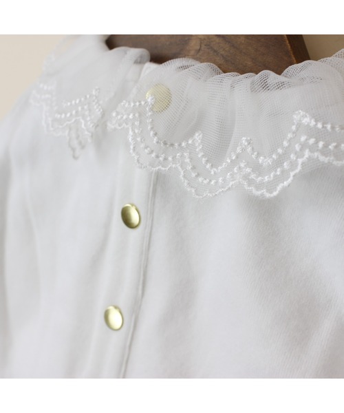 maarook（マルーク）の「スムースレース衿長袖Tシャツ（Tシャツ/カットソー・キッズ・ホワイト・80ｃｍ/90cm/100cm/110cm/120cm/130cm/70cm）」の11枚目の写真