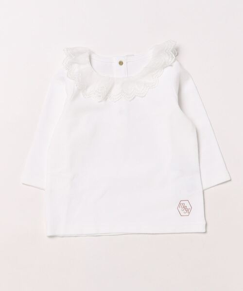 maarook（マルーク）の「スムースレース衿長袖Tシャツ（Tシャツ/カットソー・キッズ・ホワイト・80ｃｍ/90cm/100cm/110cm/120cm/130cm/70cm）」の12枚目の写真