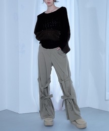 【Nora Lily】「elle」Ribbon Flare Pants
