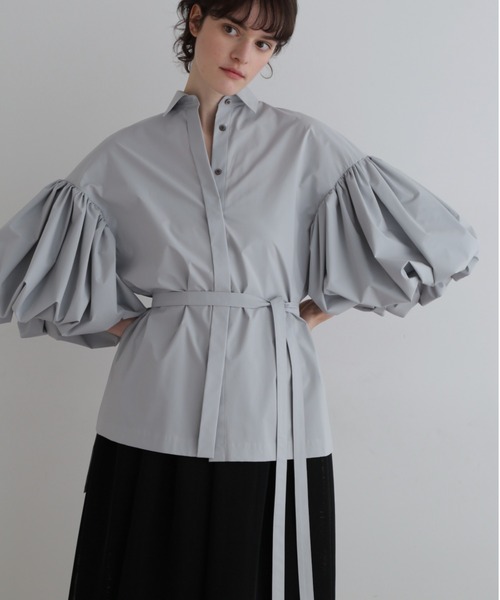 LE PHIL（ルフィル）の「SOLOTEXブロードオーバーブラウス（シャツ/ブラウス・レディース・ブラック/グレー/ホワイト/ブルー・F）」の4枚目の写真