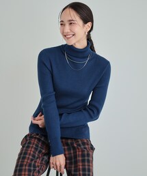 SHOO・LA・RUE | 【高レビュー/洗える/S-3L】ちくちくしにくい なめらか リブタートルニット(ニット/セーター)