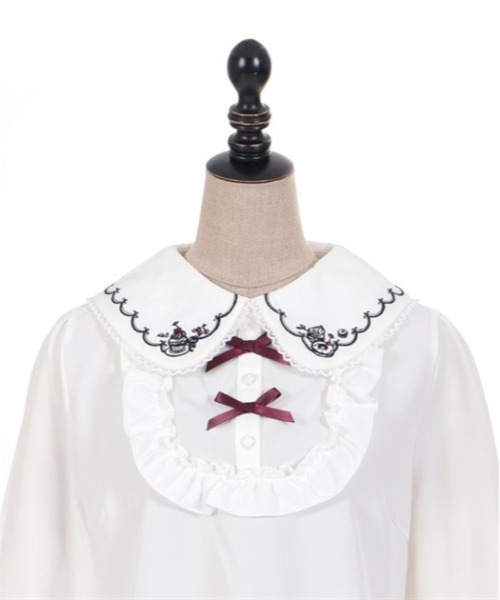 axes femme POETIQUE(アクシーズファムポエティック)の「フリュイ・コンフィ刺繍ブラウス(シャツ/ブラウス・レディース・クリーム/ブラック/ホワイト・MEDIUM)」の10枚目の写真