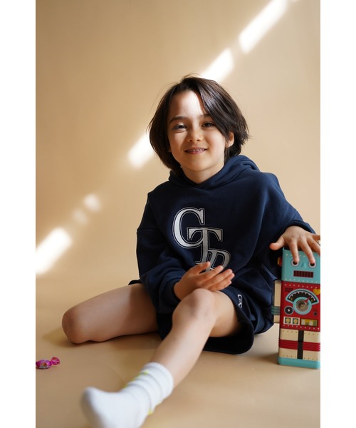 Catchup(ケチャップ)の「【Catchup】ワッペンパーカー(Tシャツ/カットソー・キッズ・ネイビー/グリーン/オフホワイト・90㎝/100㎝/110㎝/120㎝/130㎝/140㎝/150cm)」の3枚目の写真