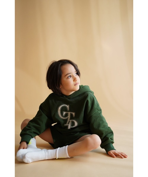 Catchup(ケチャップ)の「【Catchup】ワッペンパーカー(Tシャツ/カットソー・キッズ・ネイビー/グリーン/オフホワイト・90㎝/100㎝/110㎝/120㎝/130㎝/140㎝/150cm)」の2枚目の写真