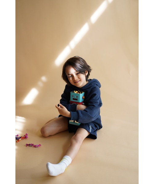 Catchup(ケチャップ)の「【Catchup】ワッペンパーカー(Tシャツ/カットソー・キッズ・ネイビー/グリーン/オフホワイト・90㎝/100㎝/110㎝/120㎝/130㎝/140㎝/150cm)」の7枚目の写真