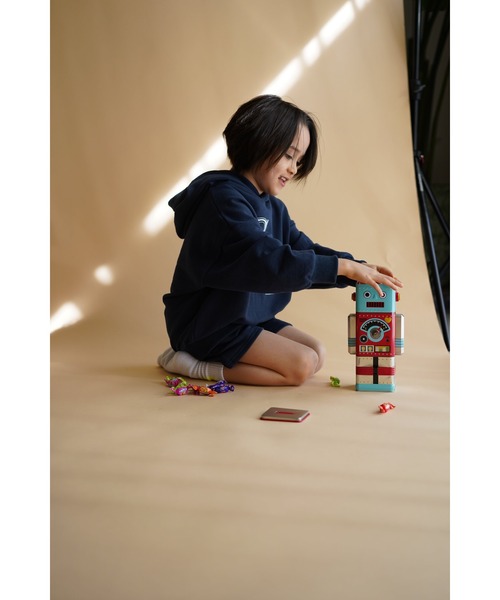 Catchup(ケチャップ)の「【Catchup】ワッペンパーカー(Tシャツ/カットソー・キッズ・ネイビー/グリーン/オフホワイト・90㎝/100㎝/110㎝/120㎝/130㎝/140㎝/150cm)」の8枚目の写真