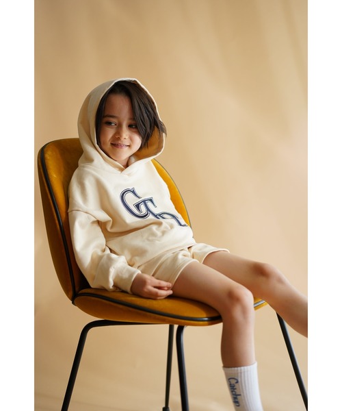 Catchup(ケチャップ)の「【Catchup】ワッペンパーカー(Tシャツ/カットソー・キッズ・ネイビー/グリーン/オフホワイト・90㎝/100㎝/110㎝/120㎝/130㎝/140㎝/150cm)」の11枚目の写真