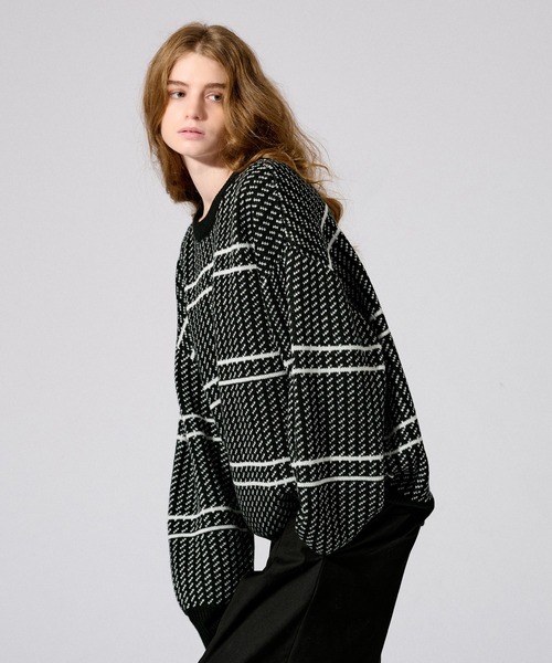 セール】BIRDS EYE BORDER KNIT /バーズアイボーダーニット（ニット