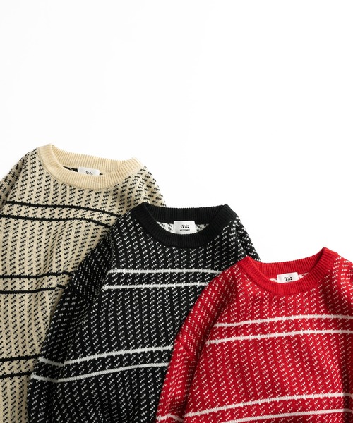 Y's for men バーズアイ ボーダーニットセーター アーカイブ Y's for