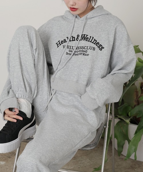 新品レッチリスウェットセットアップ/フーディ/パンツ/パーカー/完売品 アーチデザイン刺繍ロゴ パーカー＆スウェットパンツ セットアップ 2点