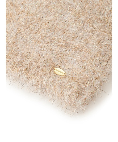 LILY BROWN（リリーブラウン）の「ラメニットワンピースフェザーニット帽（ニットキャップ/ビーニー・レディース・シルバー/ゴールド/グリーン・FREE）」の10枚目の写真