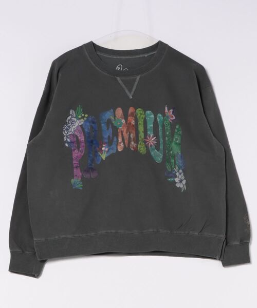 ScoLar（スカラー）の「743008：PREMIUMラメプリント裏毛プルオーバー（Tシャツ/カットソー・レディース・カーキ/ピンク/オートミール/ブラック・M）」の2枚目の写真