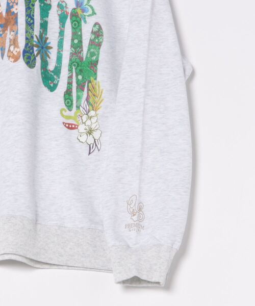 ScoLar（スカラー）の「743008：PREMIUMラメプリント裏毛プルオーバー（Tシャツ/カットソー・レディース・カーキ/ピンク/オートミール/ブラック・M）」の6枚目の写真