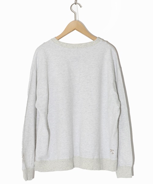 ScoLar（スカラー）の「743008：PREMIUMラメプリント裏毛プルオーバー（Tシャツ/カットソー・レディース・カーキ/ピンク/オートミール/ブラック・M）」の19枚目の写真