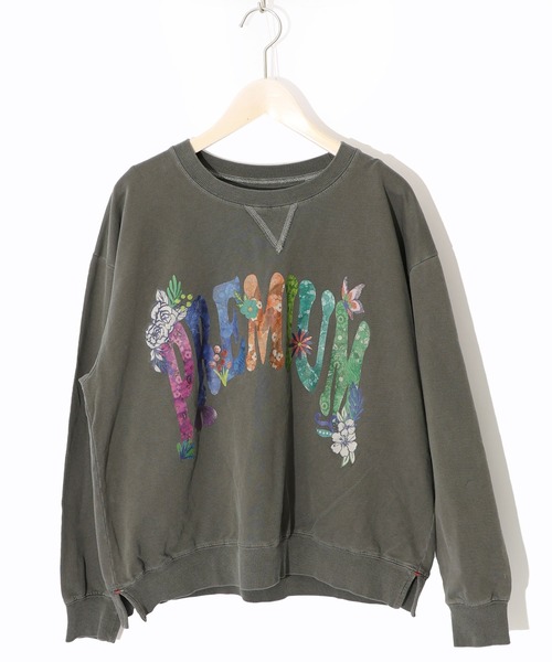 ScoLar（スカラー）の「743008：PREMIUMラメプリント裏毛プルオーバー（Tシャツ/カットソー・レディース・カーキ/ピンク/オートミール/ブラック・M）」の20枚目の写真