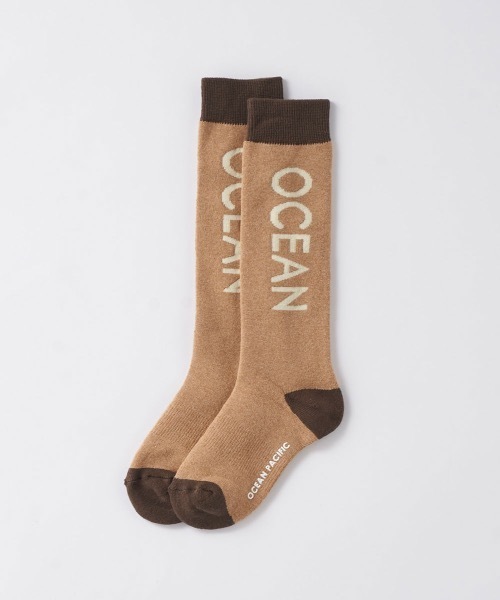 Ocean Pacific(オーシャンパシフィック)の「【OP/オーピー】レディススノーソックス スキー スノボー(ソックス/靴下・レディース・ブルー/ライトブラウン/オフホワイト・FREE)」の2枚目の写真