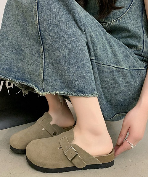 MEMECLE（メメクル）の「【 MEMECLE / メメクル 】レディース スエード クロッグサンダル（スリッポン・レディース・ブラウン/サンドベージュ・S/L/M）」の14枚目の写真