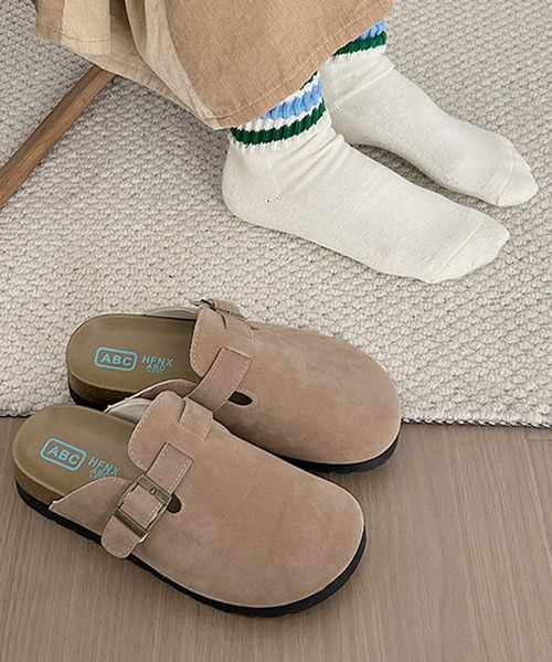 MEMECLE（メメクル）の「【 MEMECLE / メメクル 】レディース スエード クロッグサンダル（スリッポン・レディース・ブラウン/サンドベージュ・S/L/M）」の22枚目の写真