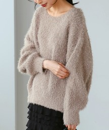 ふわふわ柔らかな手触りシャギーニットセーター