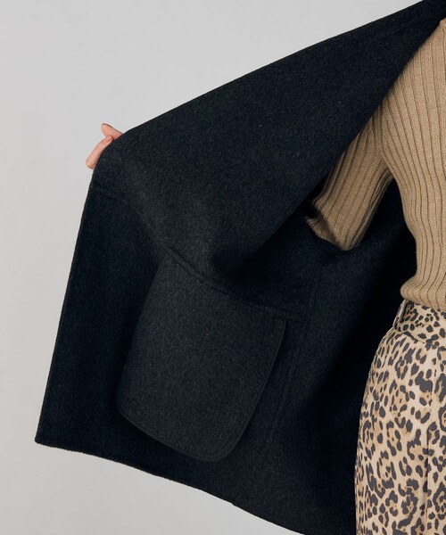 ダブルフェイスメルトンビーバー ウィングカラーコート（その他