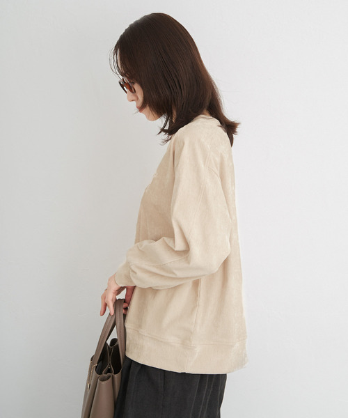 ikka(イッカ)の「ベロアプルオーバー(Tシャツ/カットソー・レディース・ライトベージュ/ピンク/ダークブラウン・L/M/S)」の12枚目の写真