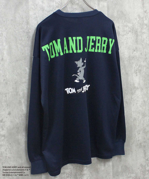 Tom&Jerry(トムアンドジェリー)の「TOM&JERRY トム&ジェリー バックプリント BIG トレーナー(スウェット・メンズ・ブラック/ヘザーチャコール/ベージュ/チャコール/ベージュ系/ネイビー/カーキ/グレイッシュベージュ・M/XL/L)」の8枚目の写真