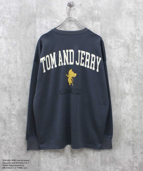 Tom&Jerry(トムアンドジェリー)の「TOM&JERRY トム&ジェリー バックプリント BIG トレーナー(スウェット・メンズ・ブラック/ヘザーチャコール/ベージュ/チャコール/ベージュ系/ネイビー/カーキ/グレイッシュベージュ・M/XL/L)」の14枚目の写真