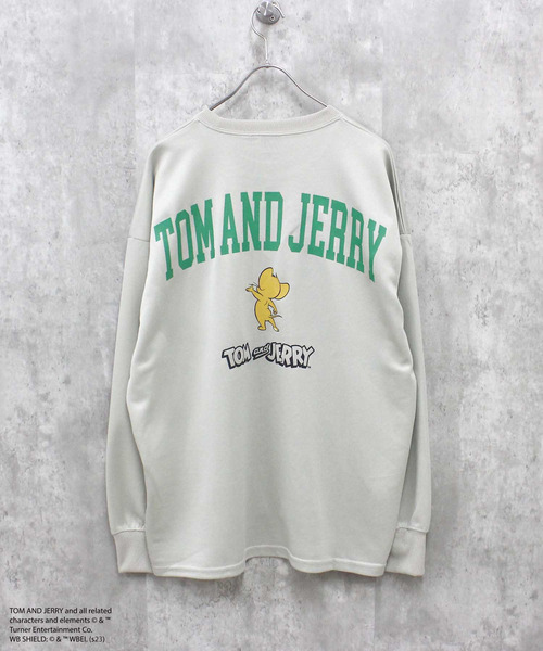 Tom&Jerry(トムアンドジェリー)の「TOM&JERRY トム&ジェリー バックプリント BIG トレーナー(スウェット・メンズ・ブラック/ヘザーチャコール/ベージュ/チャコール/ベージュ系/ネイビー/カーキ/グレイッシュベージュ・M/XL/L)」の18枚目の写真