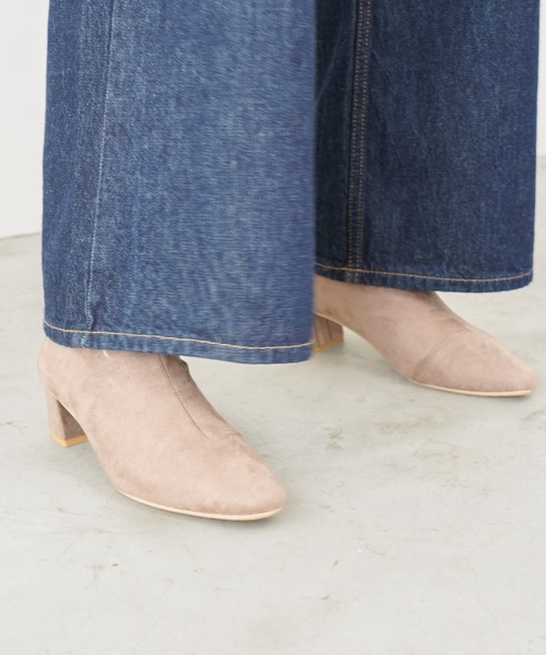 Launa lea（ラウナレア）の「4cmストレッチスクエアトウショートブーツ(0587)（ブーツ・レディース・ブラック系その他/グレー系その他/ベージュ系その他/モカ/ブラック・S/M/L/LL）」の18枚目の写真