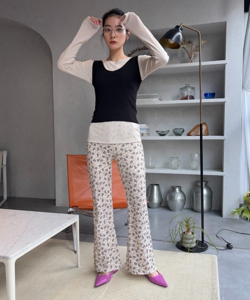 FUULLY STUDIO（フーリィーステューディオ）の「ビスチェライクレイヤードタンクトップ（タンクトップ・レディース・グレー/ダークブラウン/イエロー/ブラック・FREE）」の18枚目の写真