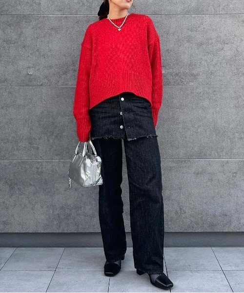 1chaku.(イッチャク)の「レイヤードデニムスカート(デニムスカート・レディース・インディゴブルー/ブラック・マルチサイズ)」の10枚目の写真