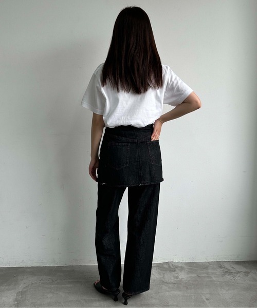 1chaku.(イッチャク)の「レイヤードデニムスカート(デニムスカート・レディース・インディゴブルー/ブラック・マルチサイズ)」の16枚目の写真