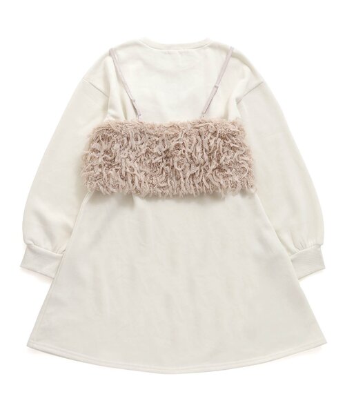 algy（アルジー）の「ボアヤーンビスチェ&裏起毛ワンピセット（ワンピース・キッズ・チャコール/ピンク/アイボリー・X-SMALL/XX-SMALL/SMALL/MEDIUM）」の13枚目の写真