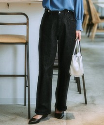 nissen | ウエスト裏ゴムボックスストレッチストレートデニムパンツ(その他パンツ)