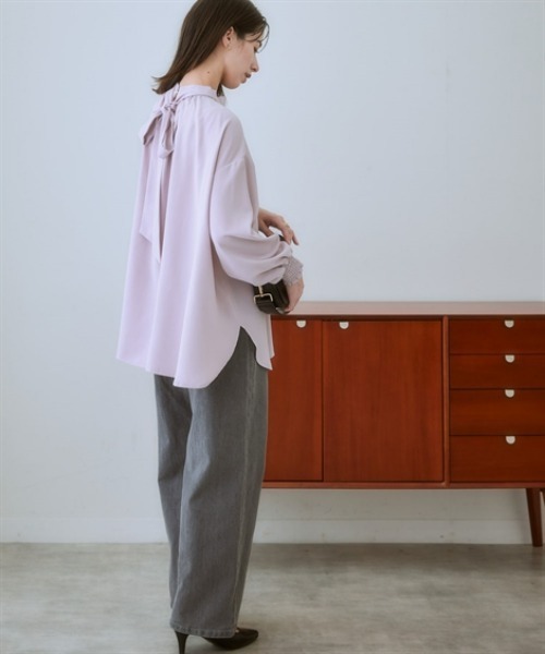 nissen（ニッセン）の「ウエスト裏ゴムボックスストレッチストレートデニムパンツ（その他パンツ・レディース・ネイビー系/ブルー系/ブラック/グレー系・LL/L/M/3L/S）」の7枚目の写真