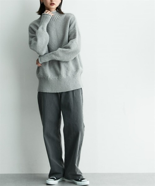 nissen（ニッセン）の「ウエスト裏ゴムボックスストレッチストレートデニムパンツ（その他パンツ・レディース・ネイビー系/ブルー系/ブラック/グレー系・LL/L/M/3L/S）」の17枚目の写真