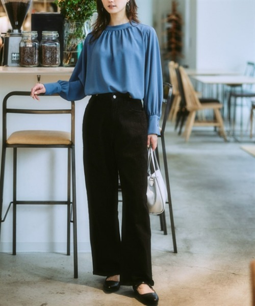 nissen（ニッセン）の「ウエスト裏ゴムボックスストレッチストレートデニムパンツ（その他パンツ・レディース・ネイビー系/ブルー系/ブラック/グレー系・LL/L/M/3L/S）」の19枚目の写真