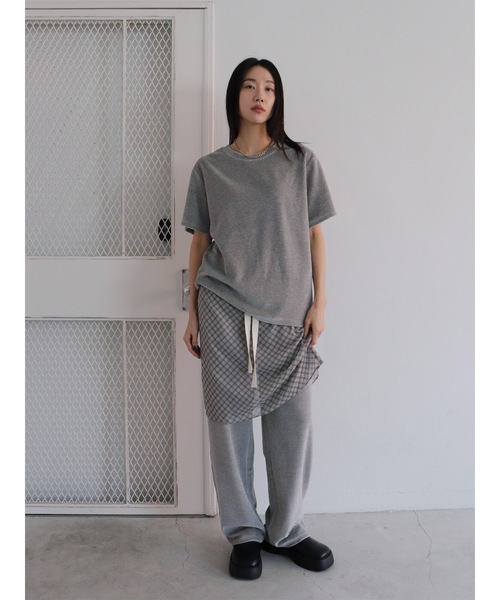 Didot.showroom（ディドット ショールーム）の「【DIDOT.】ベロアTEE（Tシャツ/カットソー・レディース・ベージュ/ブラウン/ヘザーグレー/アイボリー/ブラック・FREE）」の12枚目の写真