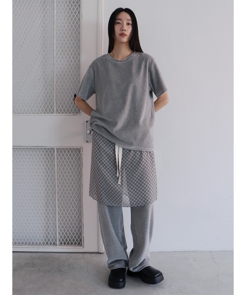 Didot.showroom（ディドット ショールーム）の「【DIDOT.】ベロアTEE（Tシャツ/カットソー・レディース・ベージュ/ブラウン/ヘザーグレー/アイボリー/ブラック・FREE）」の9枚目の写真