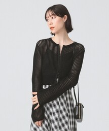 Ray BEAMS | メッシュフロントホック カーディガン(カーディガン/ボレロ)