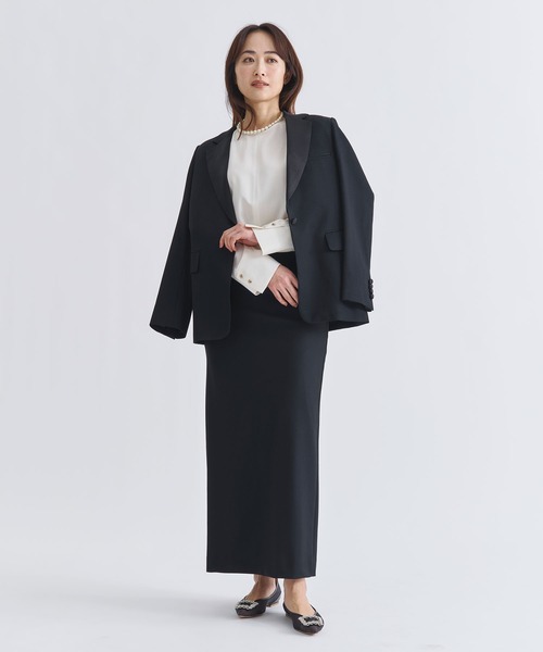 CINOH（チノ）の「【CINOH/チノ】BLACK FORMAL SINGLE JACKET/ブラックフォーマルシングルテーラードジャケット/オケージョン可（テーラードジャケット・レディース・ブラック・38/36）」の14枚目の写真